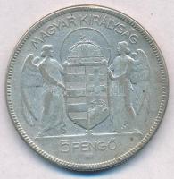 1930. 5P Ag "Horthy jobbra" T:3 
Adamo P8