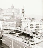 cca 1967 Budapesti villamosok éjjel-nappal, 3 db szabadon felhasználható vintage negatív, 6x6 cm