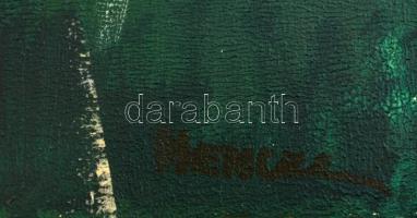 Hencze jelzéssel: Kompozíció. Olaj, fatábla, 31×60 cm