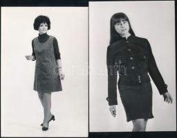 1968 Bőrruhák divatja, 4 db vintage fotó, 17,5x12 cm