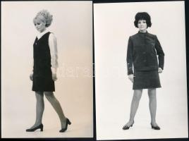 1968 Bőrruhák divatja, 4 db vintage fotó, 17,5x12 cm