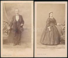 cca 1863 Borsos és Doctor pesti műtermében készült 2 db vizitkártya méretű fénykép, 10,5x6 cm