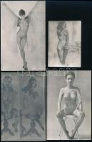 8 db erotikus fotó és erotikus képről készül fotómásolat, 9x6,5 és 14x9 cm közti méretben