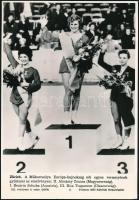 1971 Almássy Zsuzsa II. helyezett a Műkorcsolya Európa-bajnokságon, MTI sajtófotó, feliratozva, 26,5x18 cm