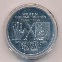 Németország 1995D 10M Ag 150 éve született Wilhelm Conrad Röntgen - 100 éves az X-sugár T:1-  Germany 1995D 10 Mark Ag 150th Birth Anniversary - Wilhelm Conrad Röntgen; 100th Anniversary of X-ray C:AU Krause KM# 187