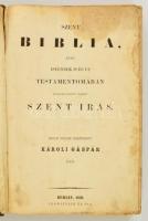 Szent Biblia. Fordította: Károli Gáspár. Berlin, 1859, Trowitzsch és Fia, 828+276 p. Díszes egészbőr...