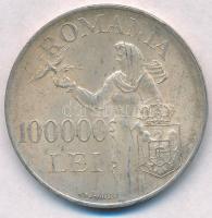 Románia 1946. 100.000L Ag "I. Mihály" T:2,2- 
Romania 1946. 100.000 Lei Ag "Mihai I&...