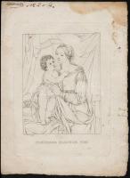 cca 1830 Nepomuk Muxel (1790-1870): 5 db rézkarc, papír, jelzett a dúcon, 24x18 cm