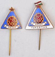 ~1960-1980. "MKV(?) - Hűség / Törzstag" zománcozott fém kitűző (2xklf) T:2