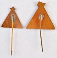 ~1960-1980. "MKV(?) - Hűség / Törzstag" zománcozott fém kitűző (2xklf) T:2