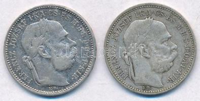 1893KB-1894KB 1K Ag Ferenc József (2x) T:2-,3 k. Adamo K5