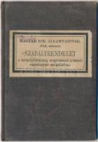 1898 Magyar Kir. Államvasutak 234. számu szabályrendelet a személybiztonság a megóvásáról a vasuti végrehajtási szolgálatban. 14x9,5