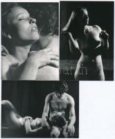 cca 1976 Fiatalok története, szolidan erotikus felvételek, 7 db vintage fotó, 18x13 cm és 12x9 cm