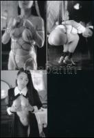 cca 1985 Szerepjáték, szolidan erotikus felvételek, 5 db mai nagyítás, 10x15 cm és 25x18 cm