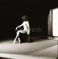 cca 1978 Műtermi látomások, szolidan erotikus felvételek, 13 db vintage negatív, 6x6 cm