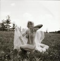 cca 1984 Akt fotózásokon készült 13 db vintage negatív, 6x6 cm