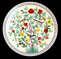 Herendi Orientalgarden mintás tál, kézzel festett, jelzett, hibátlan, d:26 cm