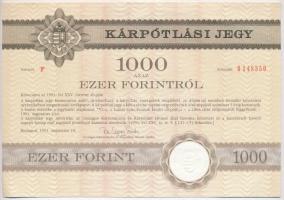 ~1970-1990. 5db részvény, kárpótlási jegy és részjegy, közte kitöltött és szárazpecséttel ellátott T...