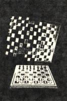 11 db modern többdimenziós sakk motívumlap / 11 modern dimensional (3D) chess motive cards