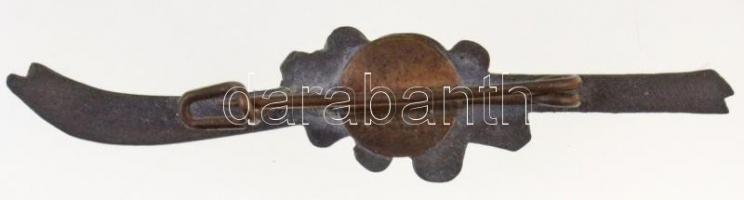 DN "M.S.SZ. (Magyar Sí Szövetség)" fém jelvény (44x10mm) T:2