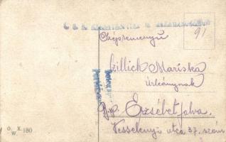 Lénung előtt szomjazunk, lénung után eszünk-iszunk! Osztrák-magyar humoros katonai motívumlap / K.u....