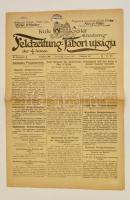 1917 A cs. és kir. 4. hadsereg Tábori újságja, március 1-i száma, német nyelven, jó állapotban