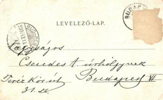 1900 Budapest XXII. Budafok, Kálvária-hegy és a Péter-Pál kápolna. Hantzmann Ferenc kiadása (sérült ...