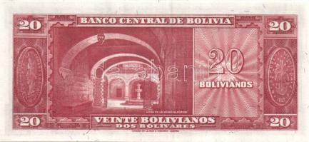Bolívia 1945. 20B 2db klf aláírással T:I