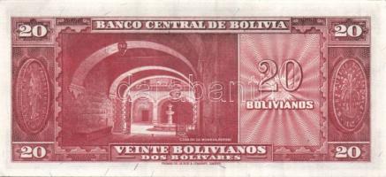 Bolívia 1945. 20B 2db klf aláírással T:I