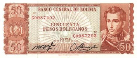 Bolívia 1962. 10B, 50B, 100B (3x klf variánsok) T:I (4x), II (1x)