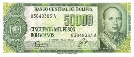 Bolívia 1987. 1c, 5c, 10c, 50c, 1B T:I