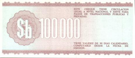 Bolívia/La Paz 1984. 100.000PB, 500.000PB T:I