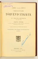 Országgyűlési Törvénycikkek, 19 kötet. 1889-1899,1901,1906-1908, 1911-1914. Bp., 1889-1914, Ráth Mór...