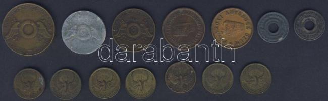 1945 előtt és után 14db (5klf) BSZKRT,FAÜ,FAKV közlekedési bárca Alu,Zn,Br benne jobbak! T:2,3 korr