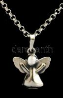 Ezüst(Ag) anker nyaklánc, angyalka függővel, jelzett, h: 44,5 cm, függő: 1,5x1,2 cm, nettó: 3,8 g