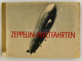 Zeppelin Világ körüli útjak, több mint 250 klf. cigarettakártya előnyomott albumban. Komplett album ismertető szövegekkel. / Zeppelin Weltfahrten, more than 250 collective pictures of Zeppelin world journeys in complete album.