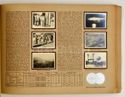 Zeppelin Világ körüli útjak, több mint 250 klf. cigarettakártya előnyomott albumban. Komplett album ...