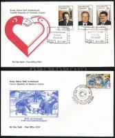 1 set + 1 stamp + FDC 1 sor + 1 önálló érték + FDC-n