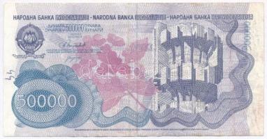 Jugoszlávia 1989. 500.000D T:III-
Jugoslavia 1989. 500.000 Dinara C:VG
Krause 98