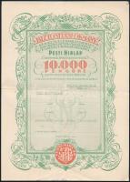 1929 Angol Elemi Biztosító Rt. díszes biztosítási okmánya a Pesti Hírlap előfizetőinek, baleset biztosítás, 1000 pengő, kitöltetlen, a hátoldalon a biztosítási feltételekkel, hajtásnyommal, kis szakadással