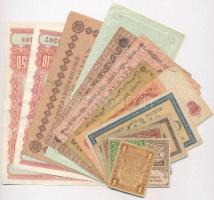 Orosz Birodalom / Szovjetunió 16db-os vegyes bankjegy tétel, közte sorsjegyek is T:II-III- Russian Empire / Soviet Union 16pcs of various banknotes, including lottery tickets C:VF-VG