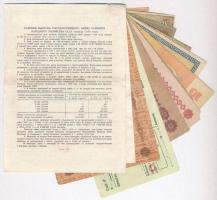 Orosz Birodalom / Szovjetunió 16db-os vegyes bankjegy tétel, közte sorsjegyek is T:II-III-
Russian ...