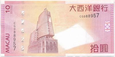 Makaó 2013. 10P T:III szép papír
Macao 2013. 10 Patacas C:F nice paper