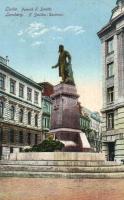 Lviv, Lwów, Lemberg; Pomnik F. Smolki / F. Smolka Denkmal / Smolka statue, monument + K.u.K. Kanonen-Munitions-Kolonne No. 2. (EK)