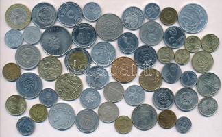 52db-os vegyes külföldi fémpénz tétel szovjet utódállamokból T:vegyes 52pcs of various coins from post-Soviet states C:mixed