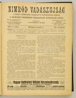 1927 a Nimród vadászújság 15. évfolyama, egybekötve, érdekes írásokkal, kissé kopott vászonkötésben