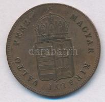 1848. 1kr Cu T:2 lapkahiba, kis ph.
Adamo B1