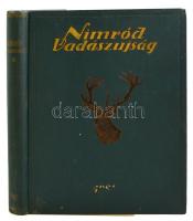 1928 a Nimród vadászújság 16. évfolyama, egybekötve, érdekes írásokkal, kopott vászonkötésben