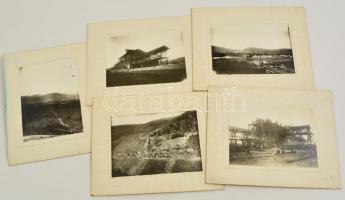 cca 1910 5 db nagyobb méretű fotó azonosítatlan magyarországi bánya fotó / Mine in Hungary. 5 photos. 25x20 cm