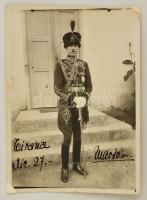 1927 Albánia, katona díszegyenruhában / Albanian soldier 13x18 cm